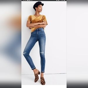 Madewell 9" High Rise Rip and Repair Edition York Wash Jeans